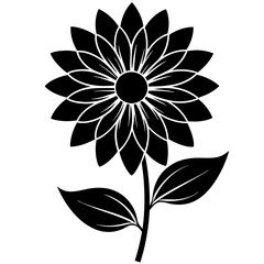 illustration of a flower silhouette vector art