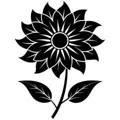 illustration of a flower silhouette vector art