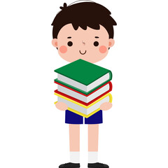 cute cartoon thai student character, back to school, Illustration flat style Png