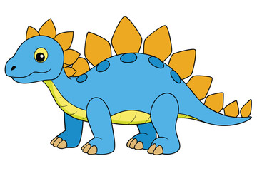 Adorable Dinosaur Vector Illustration: Cartoon, Clipart, Line Art Design