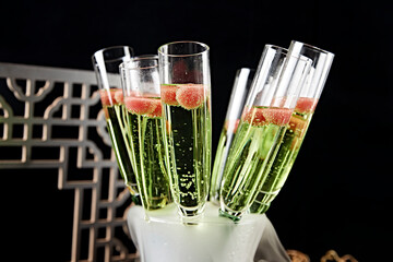 Molecular,gourmet,cuisine,with,eye-catching,watermelon
