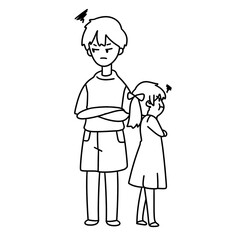 A boy and a girl are standing next to each other