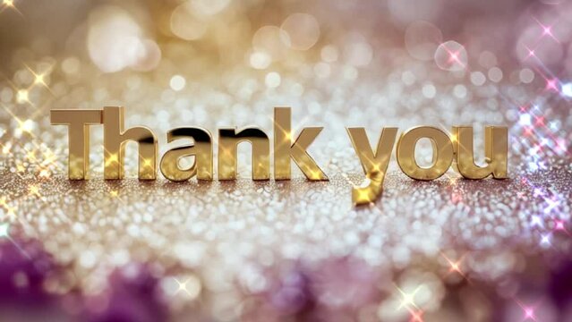 Thank you! text thank you on abstract gold luxury background