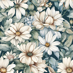 White flower, vintage background, water color tone, drawing, vibrant color, printing, digital photo, artistic, drawing, vibrant color, wall art printing, image, vintage, flower