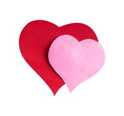 red heart on white background