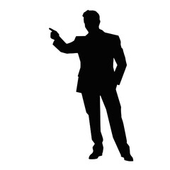 businessman silhouette vector stock illustration