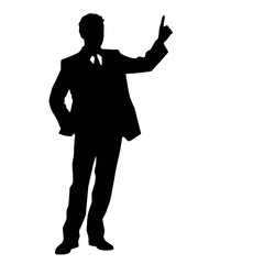 businessman silhouette vector stock illustration