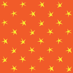 Hand Drawn Star Vector Seamless Pattern