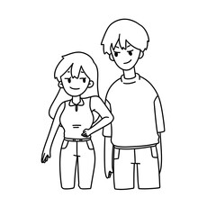 A man and a woman are standing next to each other