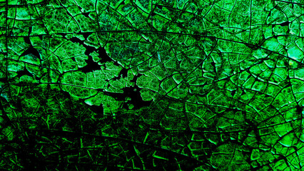 Fototapeta premium dark green cracked background