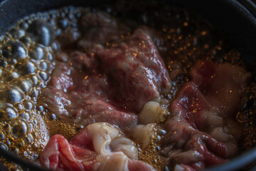 常陸牛すき焼きの肉