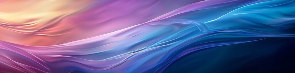 Fototapeta premium Abstract Paradise Wallpaper: Rainbow Gradient and Ocean Waves with Beautiful Curves and Nature-Inspired Art, Perfect for Mobile and Computer Backgrounds