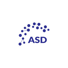 ASD letter logo design on white background. Creative  modern ASD letter logo design. Vector design.