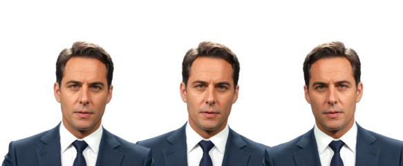 three, Mature adult man wearing suit simple and tie, business or politician or commercial worker or self employed businessman or sales representative, close up face and head and upper body portrait, c