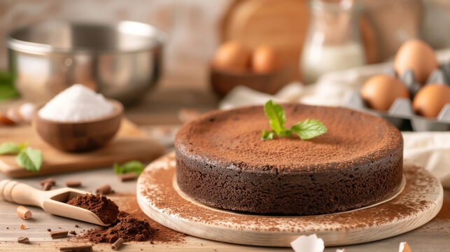 image of a traditional Brazilian nega maluca cake.