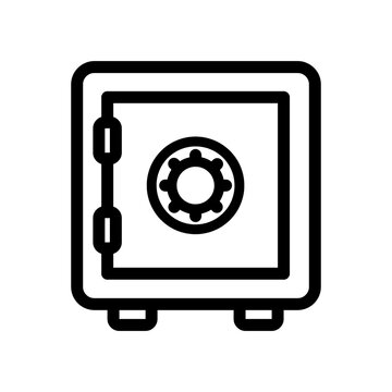 recommend clip art: Vault icon in black, outline style and transparent background