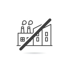 Vector Isolated No Factory Icon