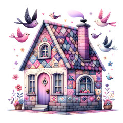 3D patchwork house 
