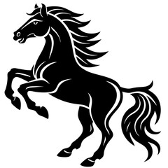 horse vector silhouette illustration and svg