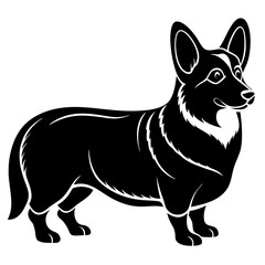 corgi dog vector silhouette illustration and svg