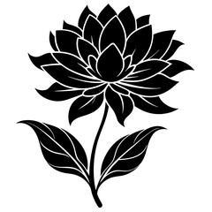 a vector silhouette image of a flower and svg