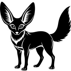 fennec fox vector silhouette illustration and svg
