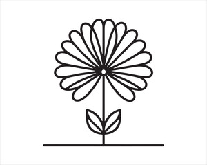 black and white flower vector