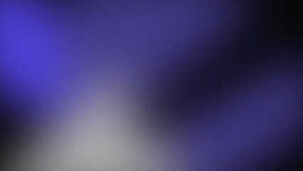 Grainy gradient vibrant poster background. Purple white blue black noisy texture banner. 4K Cover header backdrop design