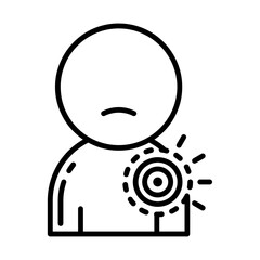 painful region outline icon