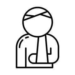 Injured outline icon