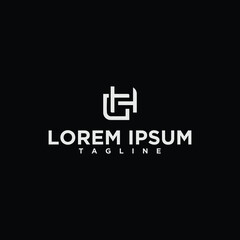 Obraz premium gh or hg monogram logo design