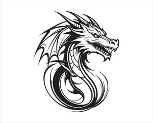 Dragon logo design icon symbol vector template.