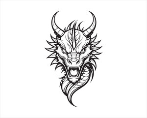 Dragon logo design icon symbol vector template.