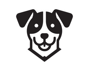 Dog Logo design template. Dog head icon. Vector illustration. Silhouette simple. 