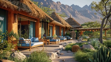 Luxury Resort in Mountainous Landscape