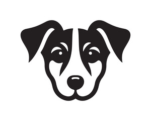 Dog Logo design template. Dog head icon. Vector illustration. Silhouette simple. 