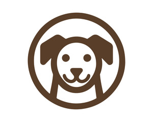 Dog Logo design template. Dog head icon. Vector illustration. Silhouette simple. 