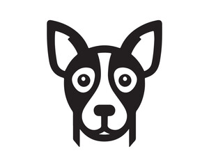 Dog Logo design template. Dog head icon. Vector illustration. Silhouette simple. 