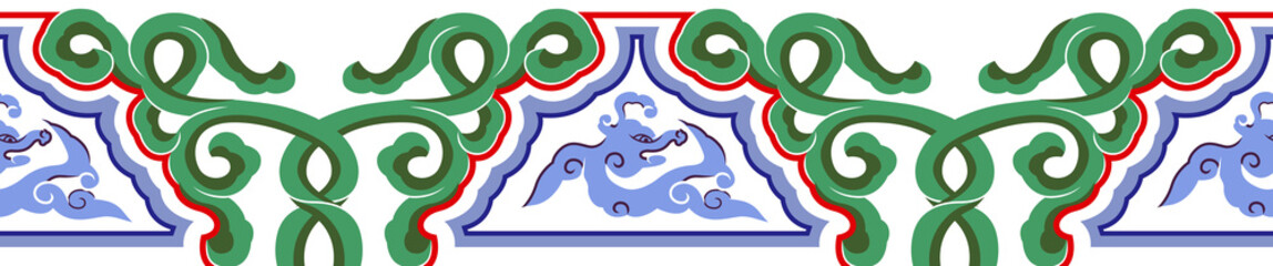 This is an illustration of Dancheong, a traditional Korean pattern.