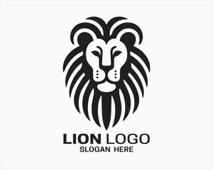 Lion logo design vector template. lion head logo design icon vector illustration