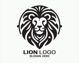 Lion logo design vector template. lion head logo design icon vector illustration