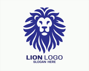 Obraz premium Lion logo design vector template. lion head logo design icon vector illustration