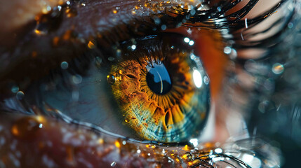 A Pretty Young Girl Beautiful Eyes On Background Blur