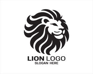 Lion logo design vector template. lion head logo design icon vector illustration