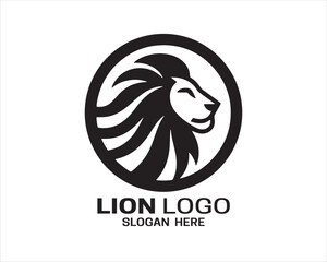 Lion logo design vector template. lion head logo design icon vector illustration