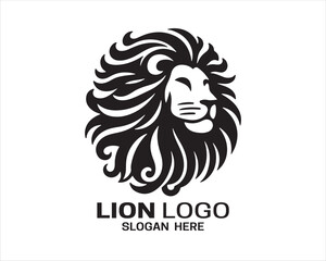 Lion logo design vector template. lion head logo design icon vector illustration