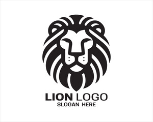 Lion logo design vector template. lion head logo design icon vector illustration