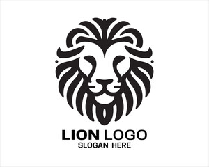 Lion logo design vector template. lion head logo design icon vector illustration
