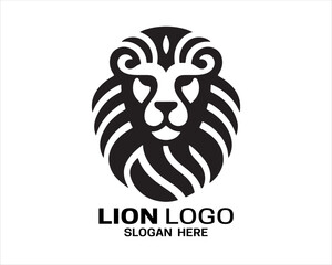 Lion logo design vector template. lion head logo design icon vector illustration