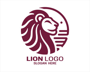 Lion logo design vector template. lion head logo design icon vector illustration